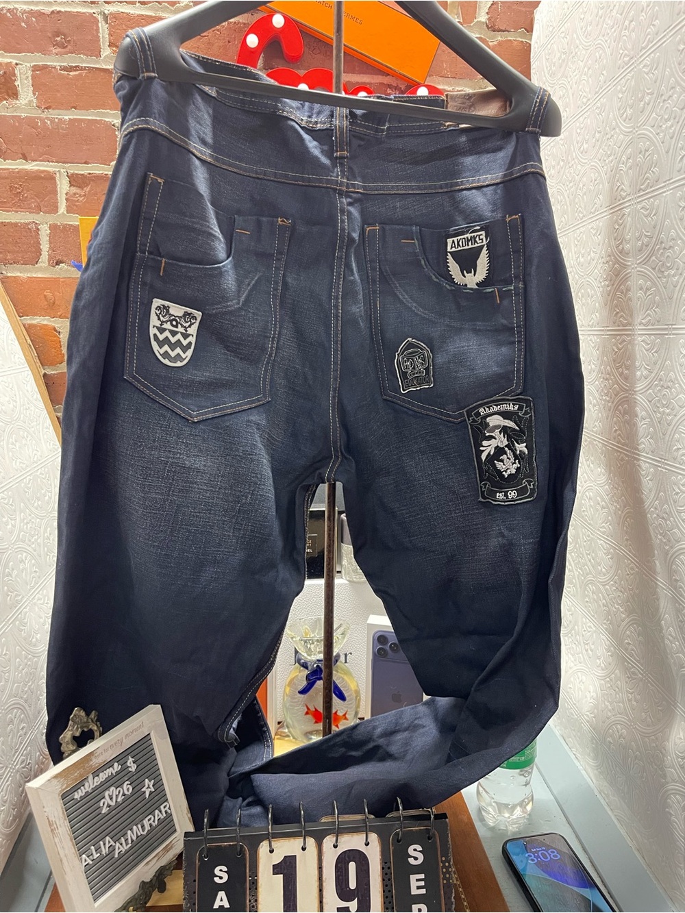 Akademiks Patchwork Jeans Mens